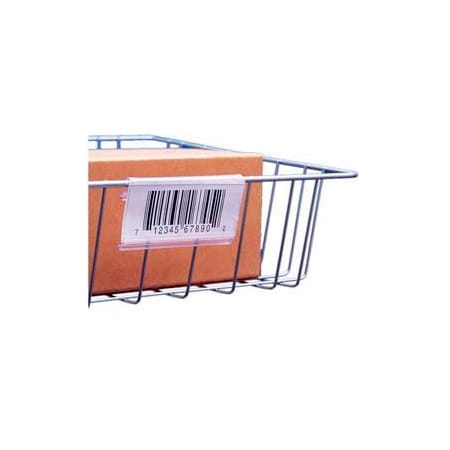 Aigner Index Label Holder, Wire Basket/Display, Clear 3" (25 pcs/pkg) SL1203